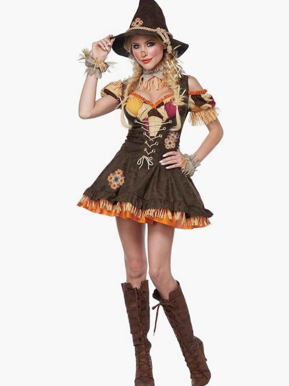 Women's Sassy Scarecrow Costume Size Small
